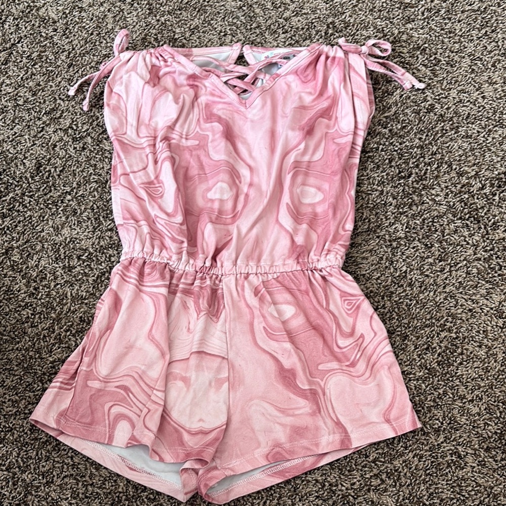 Pink Swirl Kids Romper